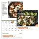 aerial view a group of delicious dining - stapled calendar, image 1 of 19