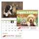 aerial view a group of puppies kittens - spiral calendar, image 1 of 19