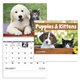 aerial view a group of puppies kittens - spiral calendar, image 2 of 24