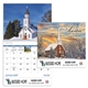 aerial view a group of scenic churches - spiral calendar, image 1 of 24