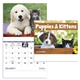 aerial view a group of puppies kittens - stapled calendar, image 2 of 24