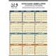 aerial view a group of time management span - a - year (non - laminated) calendar, image 1 of 2