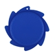 aerial view a blue silicone hydro flying disc, image 1 of 3