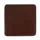 a brown faux leather coaster square