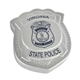aerial view a silver badge stress reliever, image 1 of 6