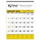 aerial view a group of triumph(r) calendars yellow black contractor memo, image 1 of 4