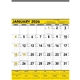 aerial view a group of triumph(r) calendars yellow black contractor memo, image 4 of 4