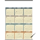 aerial view a group of time management span - a - year (laminated w / marker) calendar, image 4 of 4