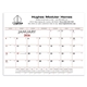 aerial view a group of red black desk pad calendar, image 1 of 4