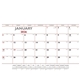 aerial view a group of red black desk pad calendar, image 4 of 4
