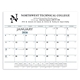 aerial view a group of blue black desk pad calendar, image 1 of 4