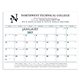 aerial view a group of blue black desk pad calendar, image 1 of 2