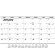 aerial view a group of black white desk pad calendar, image 4 of 4