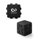 aerial view a black push pop bubble cube fidget sensory toy, image 1 of 5