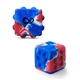aerial view a patriotic push pop bubble cube fidget sensory toy, image 1 of 5