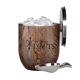 a dark walnut snowfox(r) ice bucket