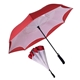 a red/white 48 rebel straight - handle umbrella