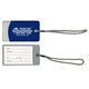 aerial view a royal blue bright vinyl spot luggage tag, image 1 of 2