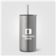 a chrome 179-4 borealis recycled stainless steel straw tumbler - 16 oz