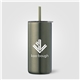aerial view a green 4180 borealis recycled stainless steel straw tumbler - 16 oz, image 1 of 2