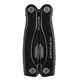 aerial view a metallic black small fix - it multi - tool w / case, image 1 of 4