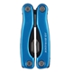 aerial view a metallic blue small fix - it multi - tool w / case, image 1 of 4