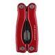 aerial view a metallic red small fix - it multi - tool w / case, image 1 of 4