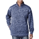 a navy fleck j america adult cosmic poly fleece quarter - zip