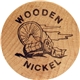 a stock 3 1-1/2 natural wood wooden nickel