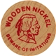 a stock 13 1-1/2 natural wood wooden nickel