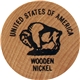 a stock 16 1-1/2 natural wood wooden nickel