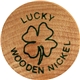 a stock 19 1-1/2 natural wood wooden nickel