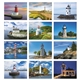 aerial view a group of lighthouses calendar, image 7 of 19