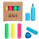 aerial view a blue/green/pink/yellow 4- in -1 mini highlighter set, image 1 of 4