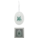 a oval hammered glass ornament