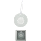 a circle hammered glass ornament