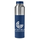 aerial view a marine blue hampton 33 oz single wall stainless steel water bottle, image 1 of 3