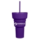 aerial view a sport purple team 365 1l recycled pp stadium tumbler with snack bowl, image 1 of 6