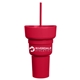 aerial view a sport red team 365 1l recycled pp stadium tumbler with snack bowl, image 1 of 6