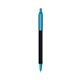 a black barrel & blue trim bic clic pen