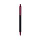 a black barrel & burgundy trim bic clic pen
