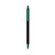 a black barrel & forest green trim bic clic pen