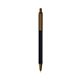 a black barrel & metallic brown trim bic clic pen