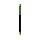 a black barrel & metallic green trim bic clic pen