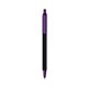 a black barrel & purple trim bic clic pen