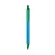 a blue barrel & green trim bic clic pen