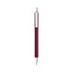 a burgundy barrel & clear trim bic clic pen