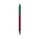 a burgundy barrel & forest green trim bic clic pen