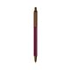 a burgundy barrel & metallic brown trim bic clic pen