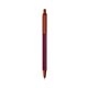 a burgundy barrel & metallic orange trim bic clic pen